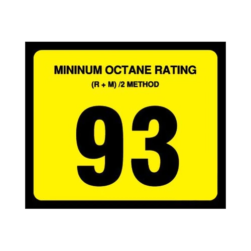 OR-93 Advantage Octane Sticker, 93
