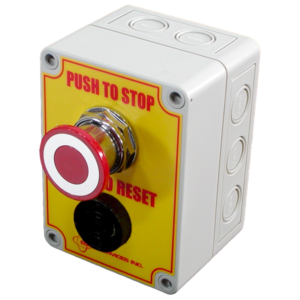 Maintained Emergency Stop Switch with AC Alarm (1-NO and 1-NC)