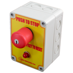 Keylock Emergency Stop Switch with AC Lamp (1-NO and 1-NC)