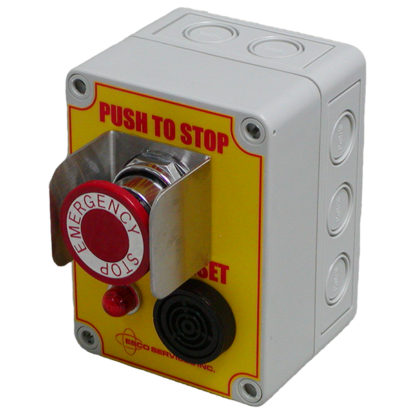 Maintained Emergency Stop Switch with AC Alarm and Lamp (1-NO and 1-NC)