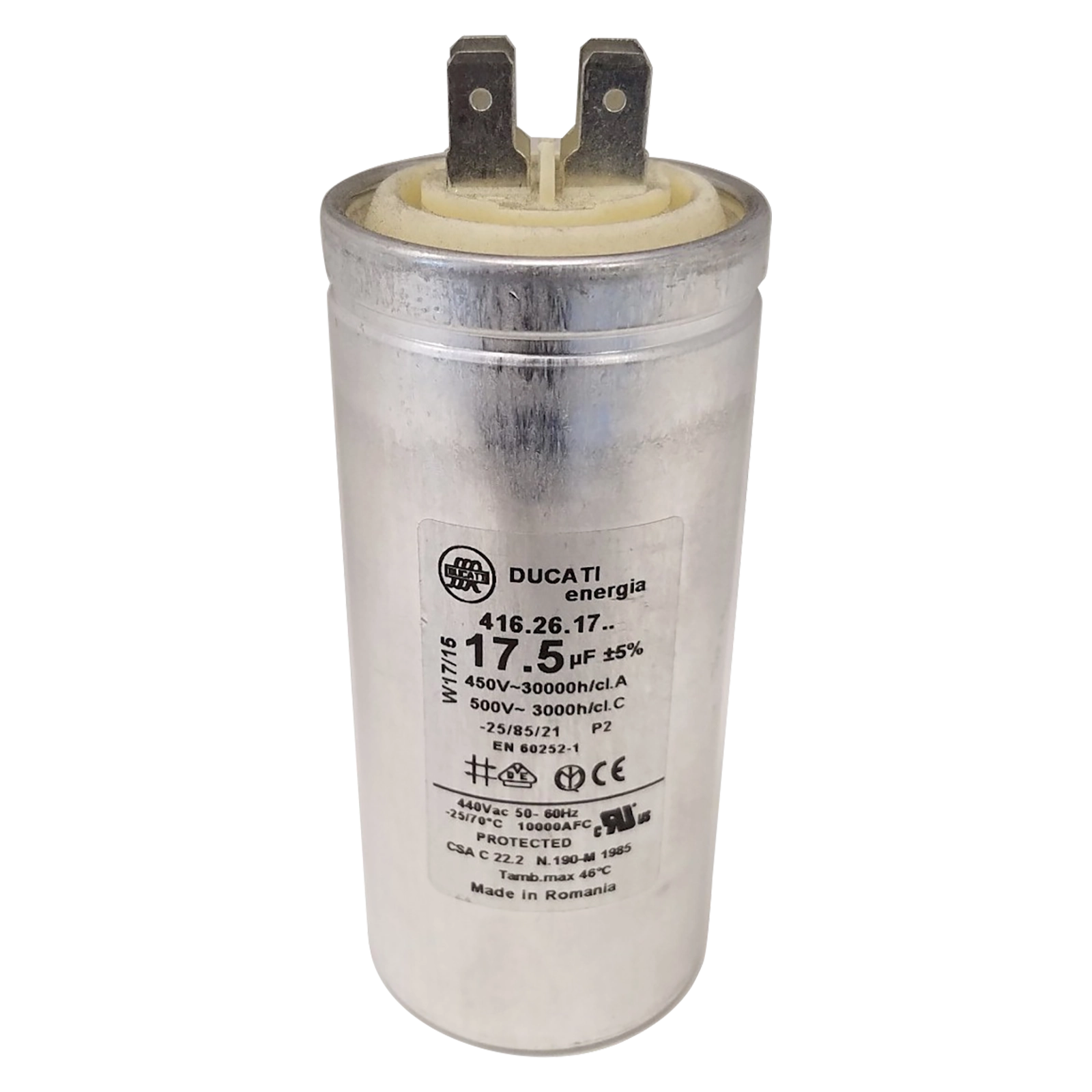 Capacitor (17.5 MF) for 1/3hp and 3/4hp motor